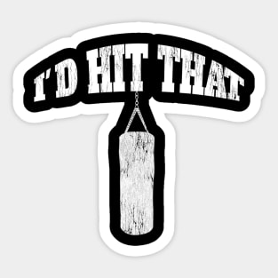 Funny Distressed Hit That Boxing Kickboxing Fitness Training Sticker